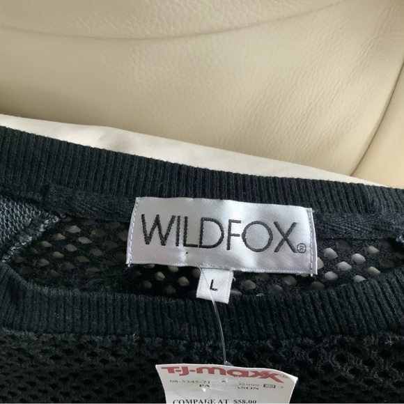 NEW WILDFOX mesh black sweatshirt - Picture 3 of 4